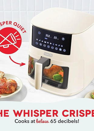 DASH 7qt Clear View Digital Air Fryer - Cream