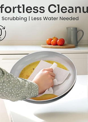 Mueller 16-Piece Healthy Stone Pots and Pans Set Non Stick, Non Toxic Ceramic Cookware Set, Dishwasher Safe, w Frying Pans, Sauce Pan, Steamer, Vac-Free Vented Glass Lids, Kitchen Utensils, Slate