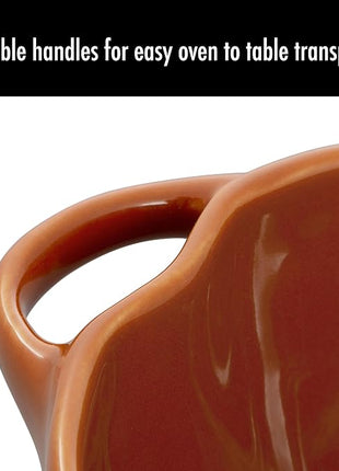 STAUB Ceramic 0.75-qt Petite Pumpkin, Oven & Stove Safe up to 572°F, Pumpkin Dish, Baking Candy Burnt Orange