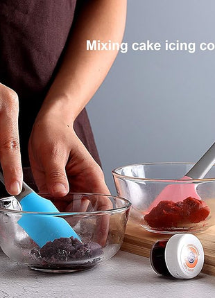 Silicone Mini Spatula, Curved Small Spatula, Kitchen Jar Spatula, Wet Pet Food Can Spoon, for Cooking Baking Frosting or Mixing, 6pcs