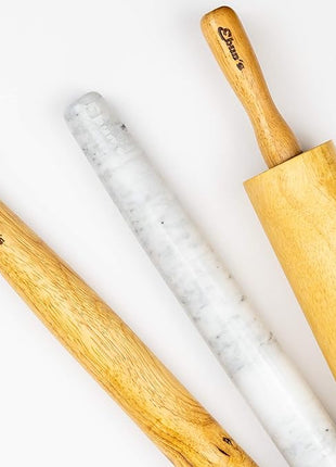 French Rolling Pin – 18 Inch Wooden Dough Roller for Baking Pizza, Pie Crust, Cookies & Pasta | Essential Kitchen Tool & Gift for Bakers, Chefs & Home Cooks