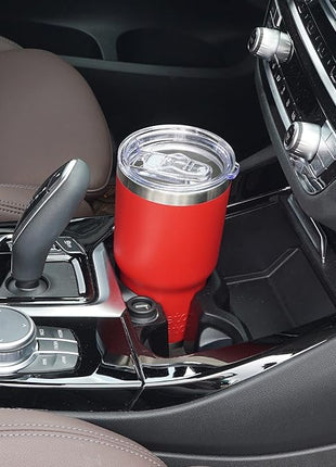 WETOWETO 30oz Tumbler, Stainless Steel Vacuum Insulated Water Coffee Tumbler Cup, Double Wall Powder Coated Spill-Proof Travel Mug Thermal Cup for Home Outdoor (Red, 1 Pack)