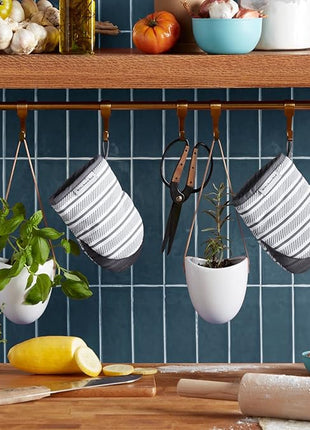 KitchenAid Albany Mini Oven Mitt 2-Pack Set, Charcoal Grey, 5.5"x8"