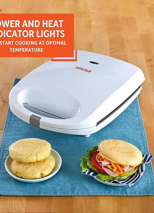 IMUSA USA 4 Slot Electric Arepa Maker with Nonstick Surface (1,200-Watts)