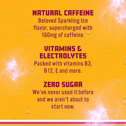 Sparkling Ice Energy Power Punch 12Pk. Energy Drinks with Vitamins + Antioxidants, Zero Sugar. 12 fl oz cans.