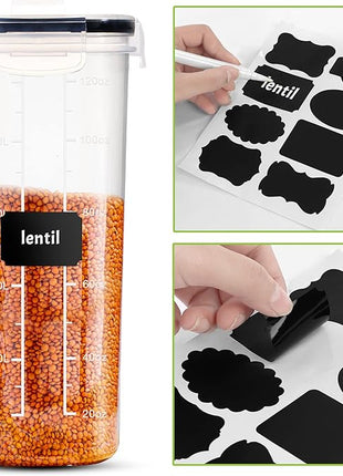 Utopia Kitchen Cereal Containers Storage Set – 4 Pack 4L(135.2 oz) Airtight Food Storage Containers with Lids, BPA-Free Cereal Dispensers for Pantry Organization and Storage (Clear)