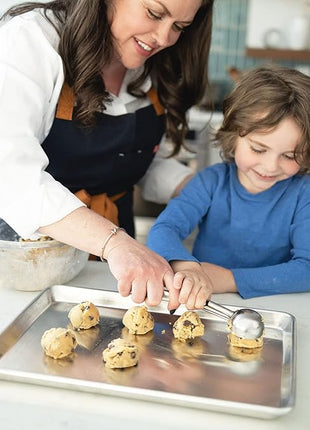 KITCHENATICS Jelly Roll Size Baking Sheet Pans, Premium Quality Aluminum Cookie Sheets for Roasting & Baking, Rimmed Nonstick Sheet Pans - Warp Free, Durable & Easy Clean - 10.6" x 15.6" IN, Set of 2
