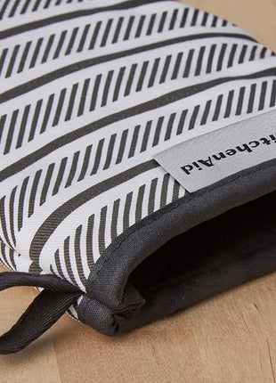 KITCHENAID Albany Mini Oven Mitt 2-Pack Set, Matte Black, 5.5"x8"