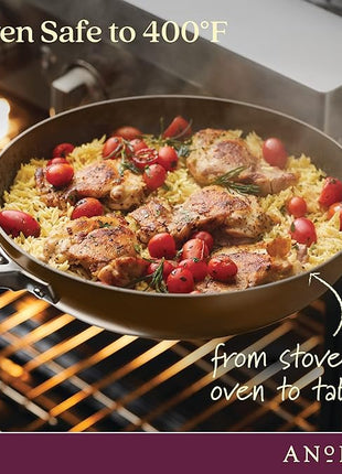 Anolon Advanced Home Hard-Anodized Nonstick Ultimate Pan/Saute Pan, 12-Inch (Bronze)