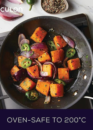 Circulon Radiance Hard Anodized Nonstick Frying / Fry Pan Set / Skillet Set - 8.5 Inch, 10 Inch, and 12.25 Inch , Gray