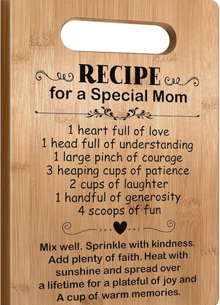 Mom Birthday Gifts from Daughter Son, Mother Cutting Board Gift, Cute Mom Gifts from Daughter Son, Christmas Gifts for Mother, Mom Gift for Mothers Day