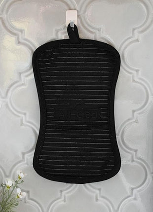 All-Clad Premium Pot Holder & Hot Pad: Heat Resistant to 500 Degrees - 100% Cotton, 10"x6.25" Hot Pad for Kitchen and Barbeque, 4-Pack, Black