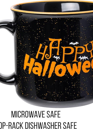 Silver Buffalo Peanuts Halloween Costumes Featuring Charlie Brown, Snoopy, Woodstock, Lucy, and Linus Ceramic Camper Mug, 20 Ounces