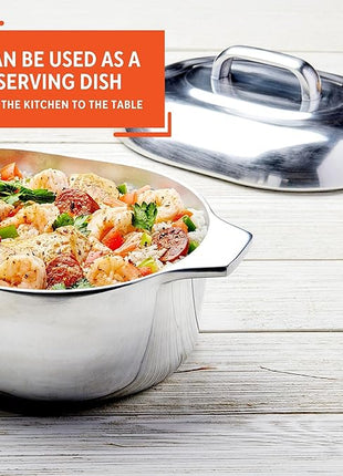 IMUSA 13in Cajun Cast Aluminum Oval Roaster with Lid, Durable Baking and Roasting Pan for Chicken, Meats, and Traditional Cooking