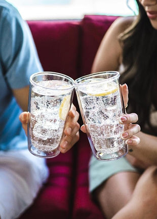 Tervis Clear & Colorful Tabletop Made in USA Double Walled Insulated Tumbler Travel Cup Keeps Drinks Cold & Hot, 16oz, Citrus Sunrise