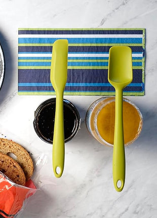 RSVP International Ela's Favorite Silicone Spatula, Green, 8" | BPA-Free Silicone | Scrape Batters, Flip Eggs, Ice Cakes, & More | Dishwasher Safe & Heat Resistant | Cooking, Baking & More