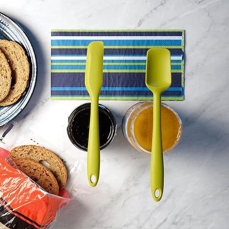 RSVP International Ela's Favorite Silicone Spatula, Green, 8" | BPA-Free Silicone | Scrape Batters, Flip Eggs, Ice Cakes, & More | Dishwasher Safe & Heat Resistant | Cooking, Baking & More