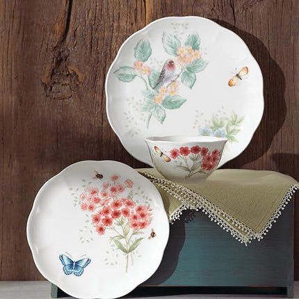 Lenox 883319 Butterfly Meadow Flutter 12Pc Dinnerware Set,Multicolor