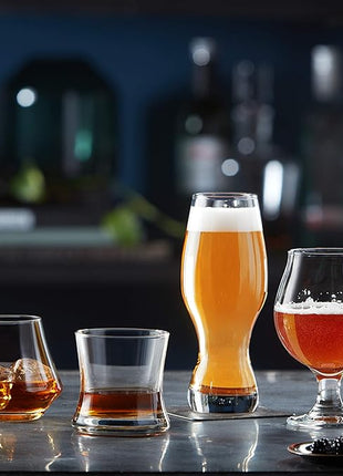 Libbey Craft Brews Classic Belgian Beer Glasses, Dishwasher Safe Beer Glasses Set of 4 for Belgian Ale, Tulip Beer Glasses