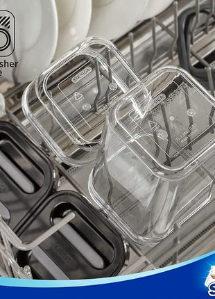 MR.SIGA 4 Pack Airtight Food Storage Container Set, BPA Free Kitchen Pantry Organization Canisters, One-handed Airtight Cereal Snack Candy Storage Containers, 1 L / 34oz, Medium, Black