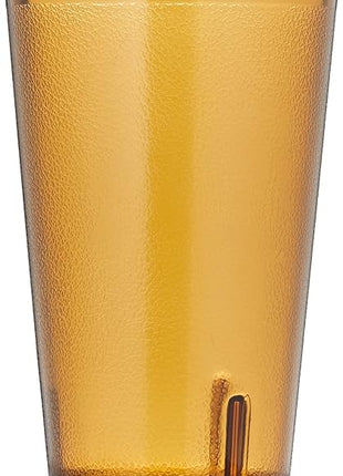 GET Unbreakable Stackable Restaurant Plastic Tumbler/Cup (Set of 4) 32 Ounce Amber | For Restaurants and Home, Dishwasher Safe, BPA Free