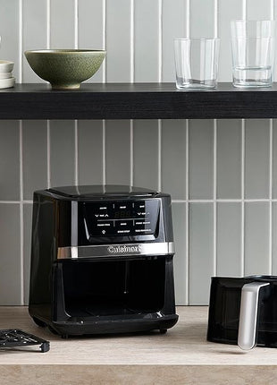 Cuisinart Air Fryer, 2.6-Quart Compact Basket Fryer with 3 Cooking Functions to Air Fry, Roast, and Bake, 3 Airfryer Presets, Dishwasher-Safe Parts, AIR-80, Stainless Steel & Black