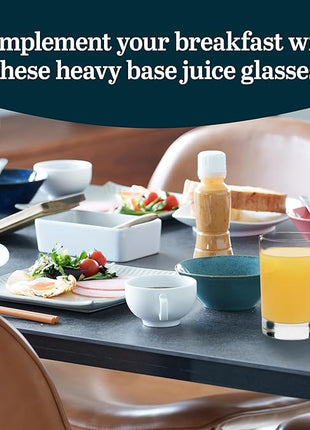 Libbey Fruit Juice Glasses, Heavy Base Glasses Drinking Set of 8, Breakfast Juice Cups, Everyday Clear Drinking Glasses for Cold Drinks