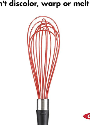 OXO Good Grips 11-Inch Silicone Balloon Whisk - Red