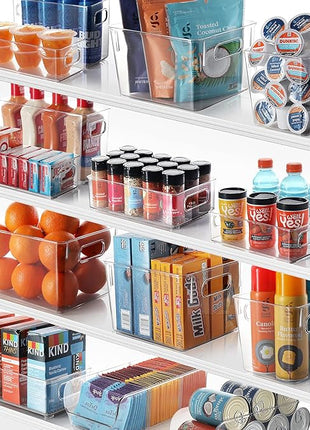 STORAGEBUD Fridge Organizer - 2 Pieces Refrigerator Organizer Bins - Pantry Organization and Storage for Fridge & Refrigerator- BPA Free Freezer Organizer Bins