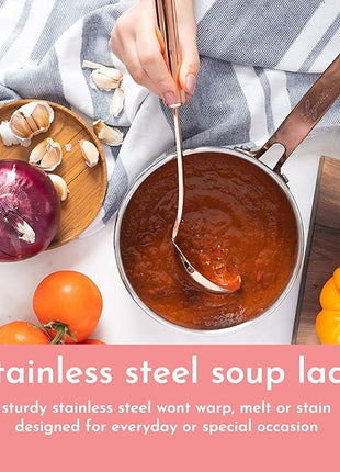 Copper and Blue Silicone Cooking Utensils Set - 17-Piece Set with Copper Utensil Holder and Measuring Cups and Spoons for Stylish Cooking and Baking - Blue Kitchen Decor, Unique Kitchen Gifts