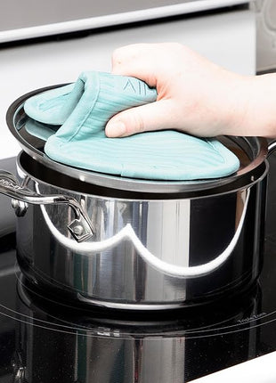 All-Clad Premium Pot Holder & Hot Pad: Heat Resistant to 500 Degrees - 100% Cotton, 10"x6.25" Hot Pad for Kitchen and Barbeque, 4-Pack, Rainfall