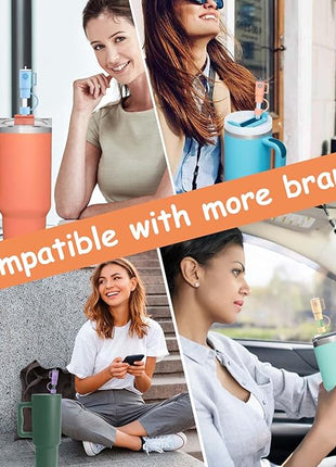 AIERSA 5Pcs Silicone Straw Cover Cap Compatible with 30&40 Oz Tumblers, Straw Tip Covers for Cups Accessories