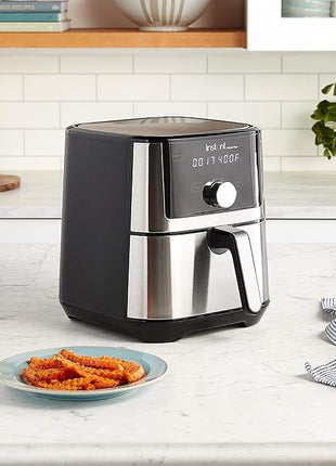 Instant Pot 4QT Vortex Plus 6-in-1 Mini Air Fryer, Custom Program Options, Crisps, Broils, Roasts, Dehydrates, Bakes, Reheats, 100+ In-App Recipes, Stainless Steel,4 Quarts