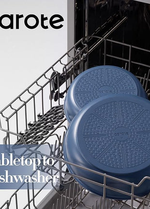 CAROTE 17pcs Pots and Pans Set, Nonstick Cookware Set Detachable Handle, Induction Kitchen Cookware Sets Non Stick with Removable Handle, RV Cookware Set, Oven Safe