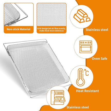 Air Fryer Oven Basket Replacement Baking Trays for Ninja Foodi DT251 DT201 Series Air Fryer Oven, Mesh Basket，Air Fryer Accessories for Ninja Foodi 10-in-1 Smart XL Air Fry Oven