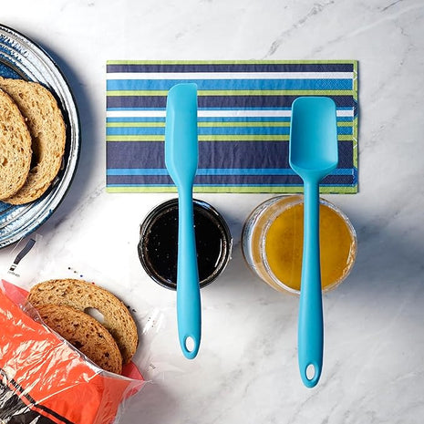 RSVP International Ela's Favorite Silicone Spatula, Turquoise, 8" | BPA-Free Silicone | Scrape Batters, Flip Eggs, Ice Cakes, & More | Dishwasher Safe & Heat Resistant | Cooking & Baking