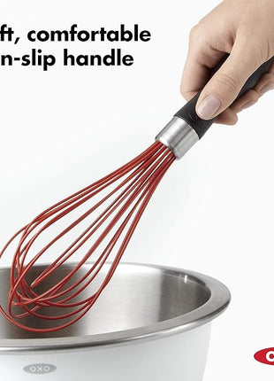 OXO Good Grips 11-Inch Silicone Balloon Whisk - Red