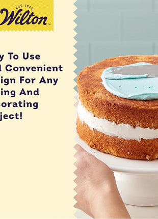 Wilton 13 Inch Angled Frosting Spatula, Stainless Steel With an Ergonomic Handle