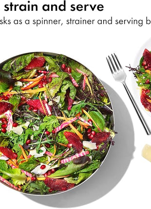 OXO Good Grips Stainless Steel Salad Spinner, 6.34 Qt.