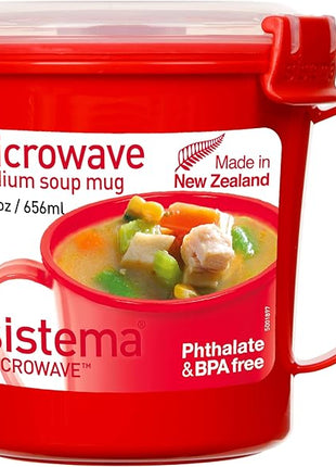 Sistema Microwave Soup Mug with Lid and Steam Release Vent