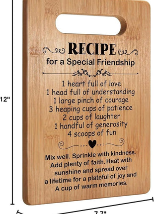 Friendship Gifts for Women Friends Birthday, Bff Gifts, Bestie Gifts for Women, Best Friend Cutting Board Gifts, Inspirational Gifts for Female Friends