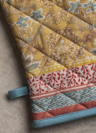 Maison d' Hermine Oven Gloves 100% Cotton Oven Mitt 7" x 13" with Loop Heat Resistant, BBQ, Cooking Gloves, Baking, Grilling, Kitchen, Handling Hot Pans Spring/Summer (Pack of 1, Marquise)