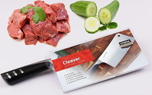 Utopia Kitchen 7 inch Cleaver Knife Stainless Steel Chef Butcher Knives for Meat, Vegetable Multipurpose Kitchen Chef Knife Chopping Bone
