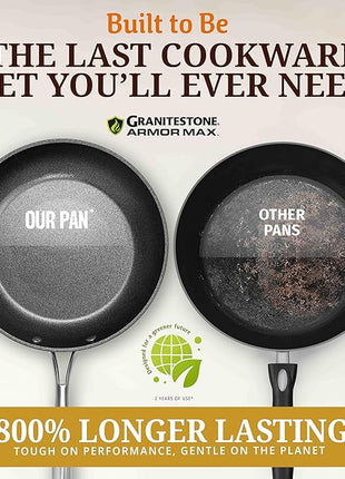 GRANITESTONE 20 Pc Hard Anodized Induction Cookware Sets, Kitchen Pots and Pans Set Non Stick, Anodized Kitchen Cookware Sets, Nonstick Cookware Set, Non Stick Pots and Pan Set, Oven & Dishwasher Safe