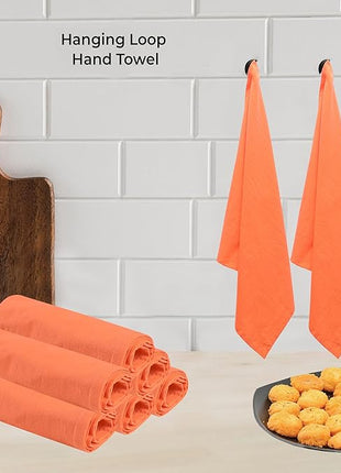 Urban Villa Halloween Flour Sack Kitchen Towels 27”x27” 12 Pack Orange Color Dish Towels 100% Cotton Flour Sack Kitchen Towels for Embroidery DIY Projects Cloth Diapers Cheese Strainers Dish Cloths