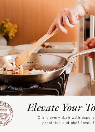 Made In Cookware - 12-Inch Stainless Steel Frying Pan - 5 Ply Stainless Clad - Professional Cookware - Crafted in Italy - Induction Compatible