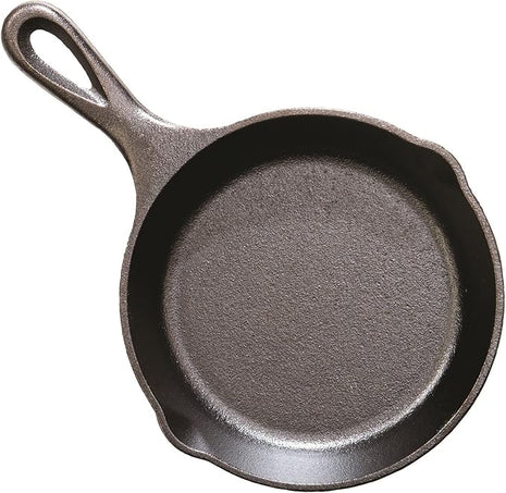 Lodge H5MS Heat Enhanced and Seasoned Cast Iron Mini Skillet, 5-Inch