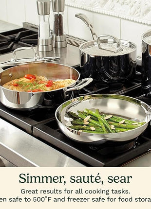 Cuisinart French Classic Tri-Ply Stainless 10-Piece Cookware Set, Silver