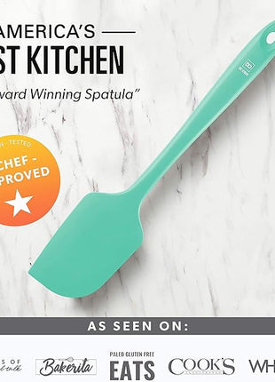 DI ORO Silicone Spatula Set - Rubber Kitchen Spatulas for Baking, Cooking, & Mixing - 600°F Heat-Resistant & BPA Free Silicone Scraper Spatulas for Nonstick Cookware - Dishwasher Safe (3pc, Mint)