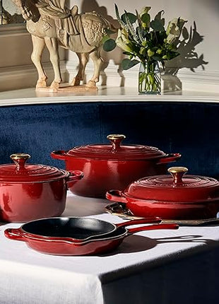 Le Creuset Enameled Cast Iron Signature Iron Handle Skillet, 10.25", Rhone